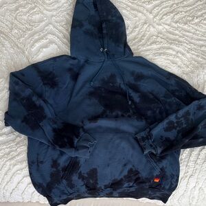 Aviator Nation Dark Blue Tie-Dye Hoodie